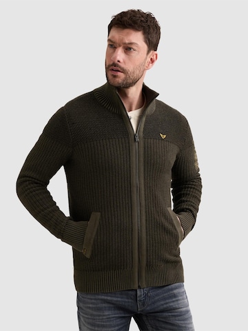 Vestes en maille 'Cardigan with zipper closure and flight pocket' PME Legend en vert