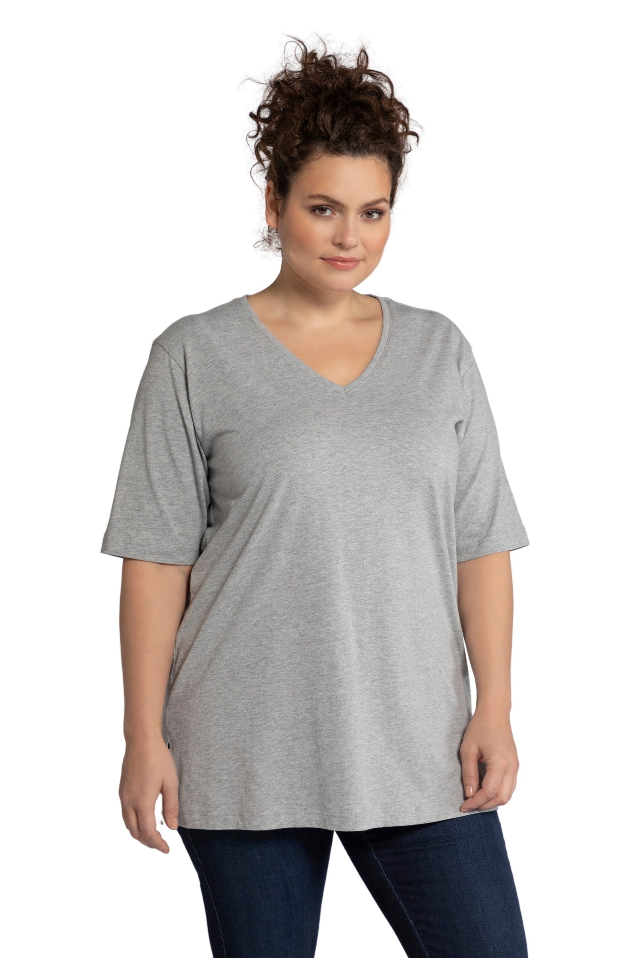 Ulla Popken T-Shirt in Grau: Vorderseite