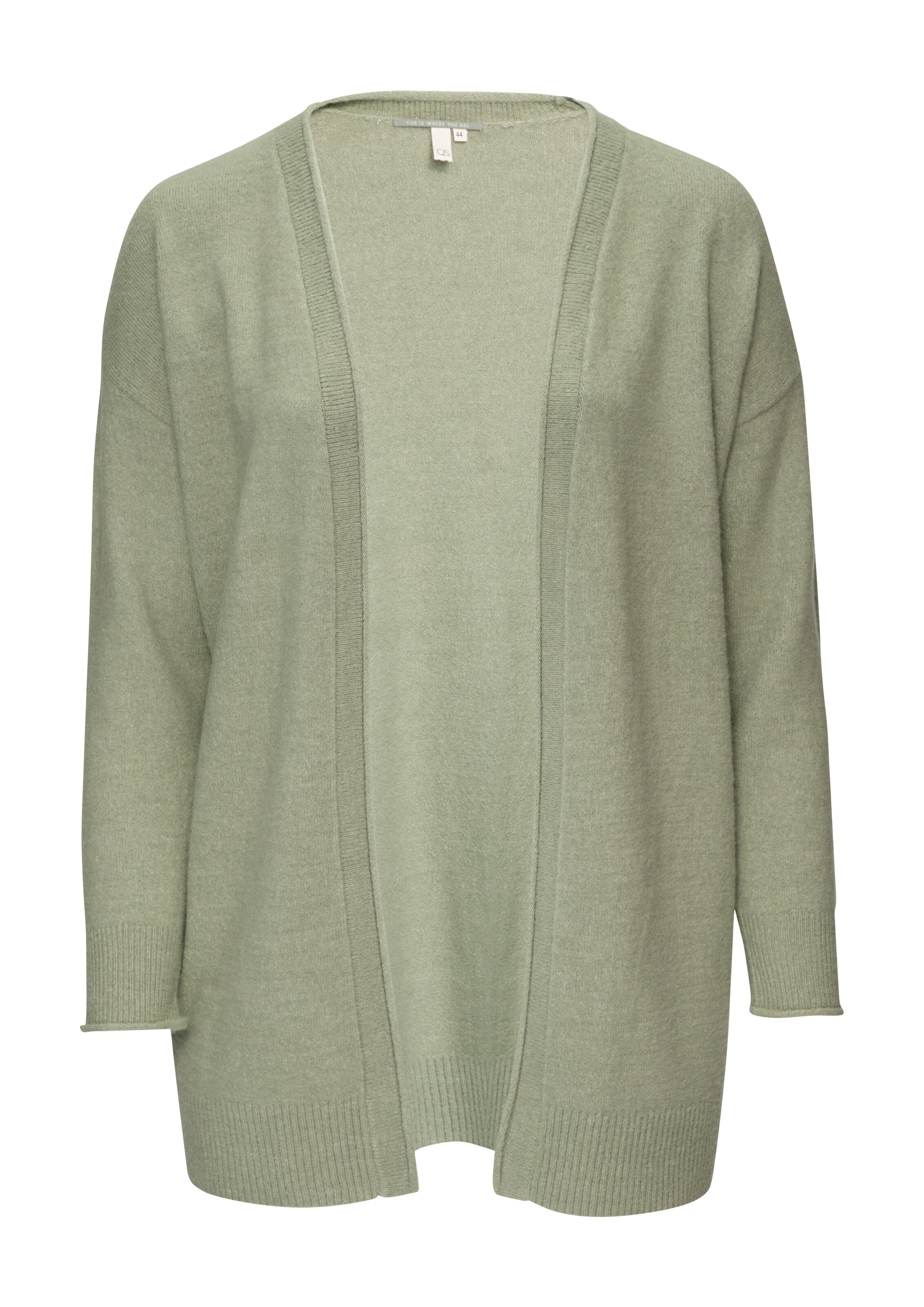 QS Strickjacke in Grün: Vorderseite