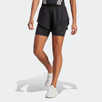 ADIDAS PERFORMANCE regular Παντελόνι φόρμας 'Hiit Heat.Rdy 2-In-1' σε μαύρο: μπροστά