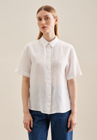 SEIDENSTICKER Blouse ' Schwarze Rose ' in White: front