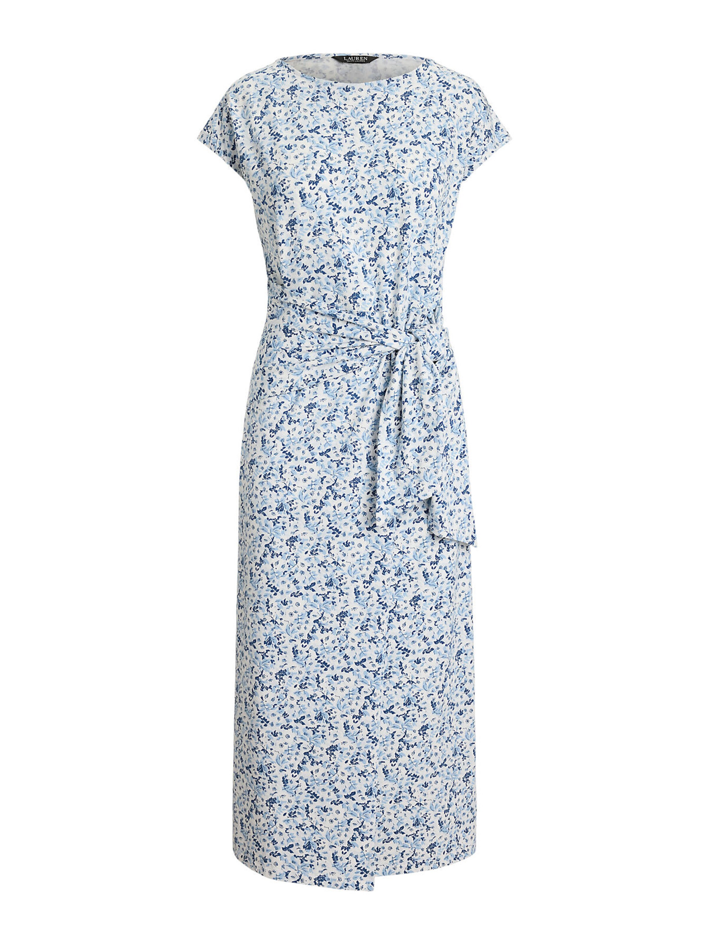 Lauren Ralph Lauren Kleid in hellblau / dunkelblau / weiß, Produktansicht