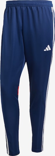 Sportinės kelnės 'Tiro 25 Essentials' iš ADIDAS PERFORMANCE, spalva – sodri mėlyna („karališka“) / raudona / balta, Prekių apžvalga