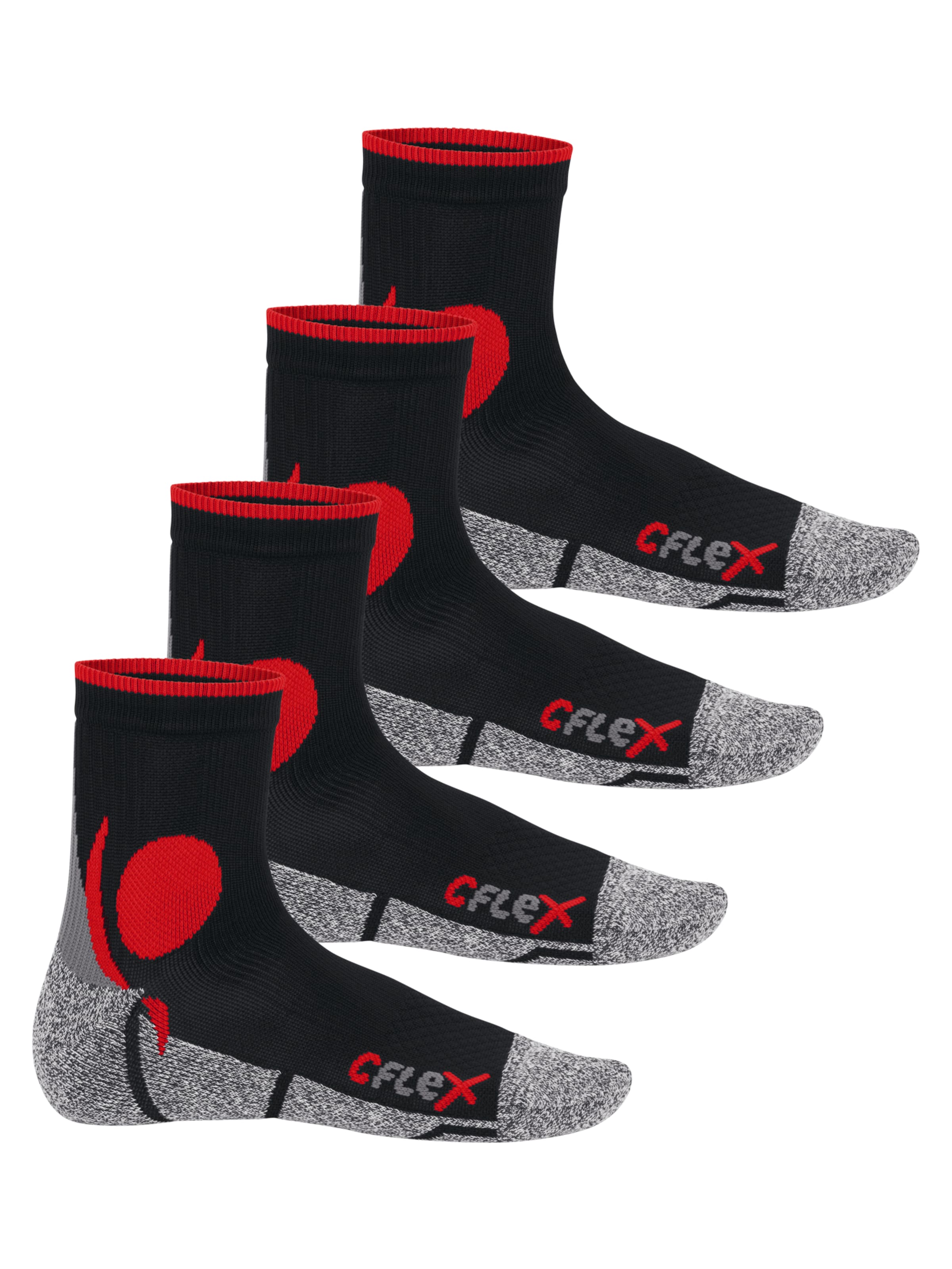 cflex Sportsocken‌ in Rot: Vorderseite