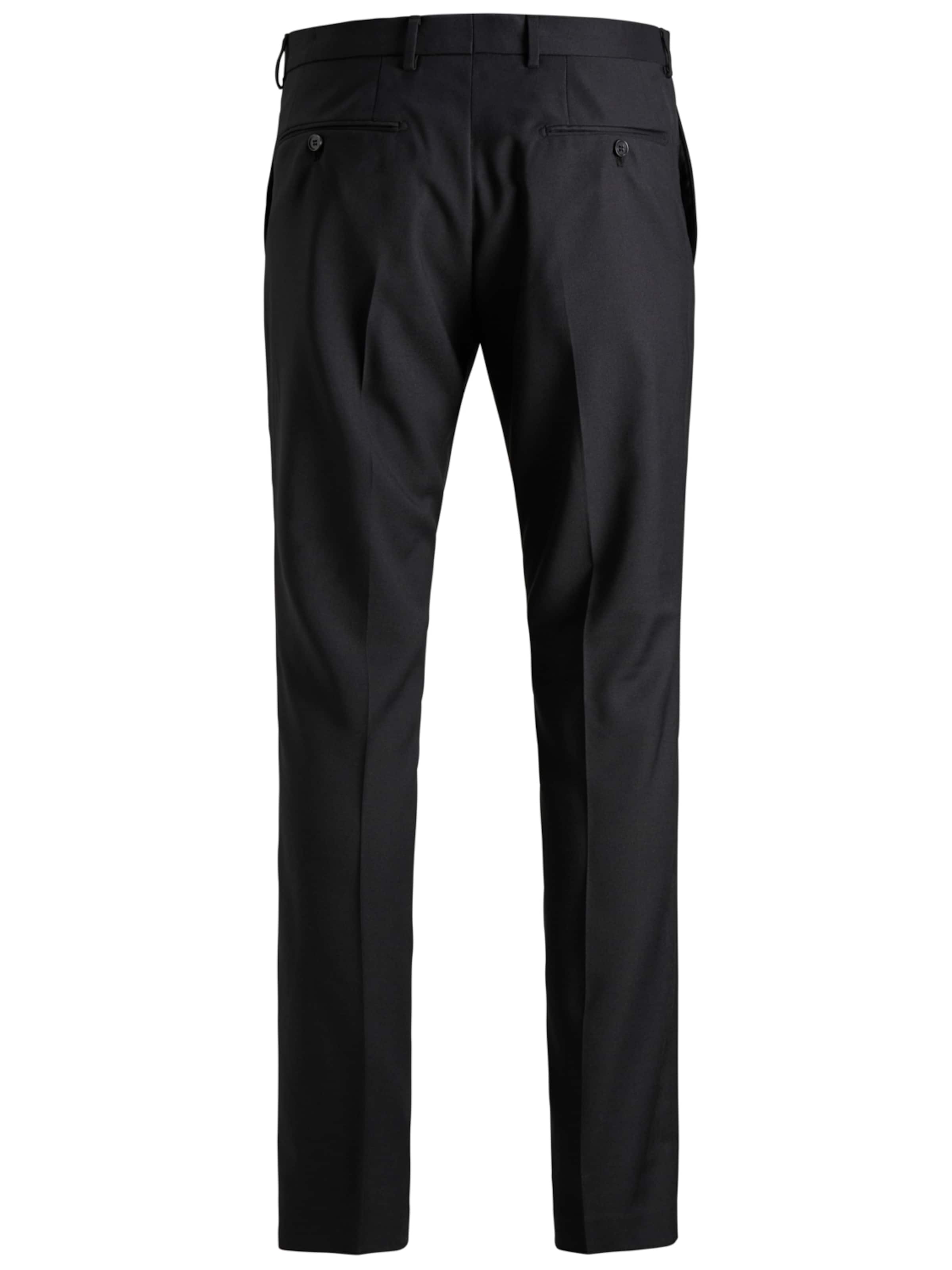 JACK & JONES Slimfit Ráncos nadrág 'Solaris' - fekete