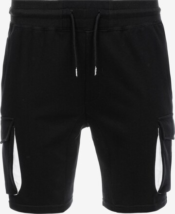 Ombre Cargo Pants 'SRSK-0106' in Black: front
