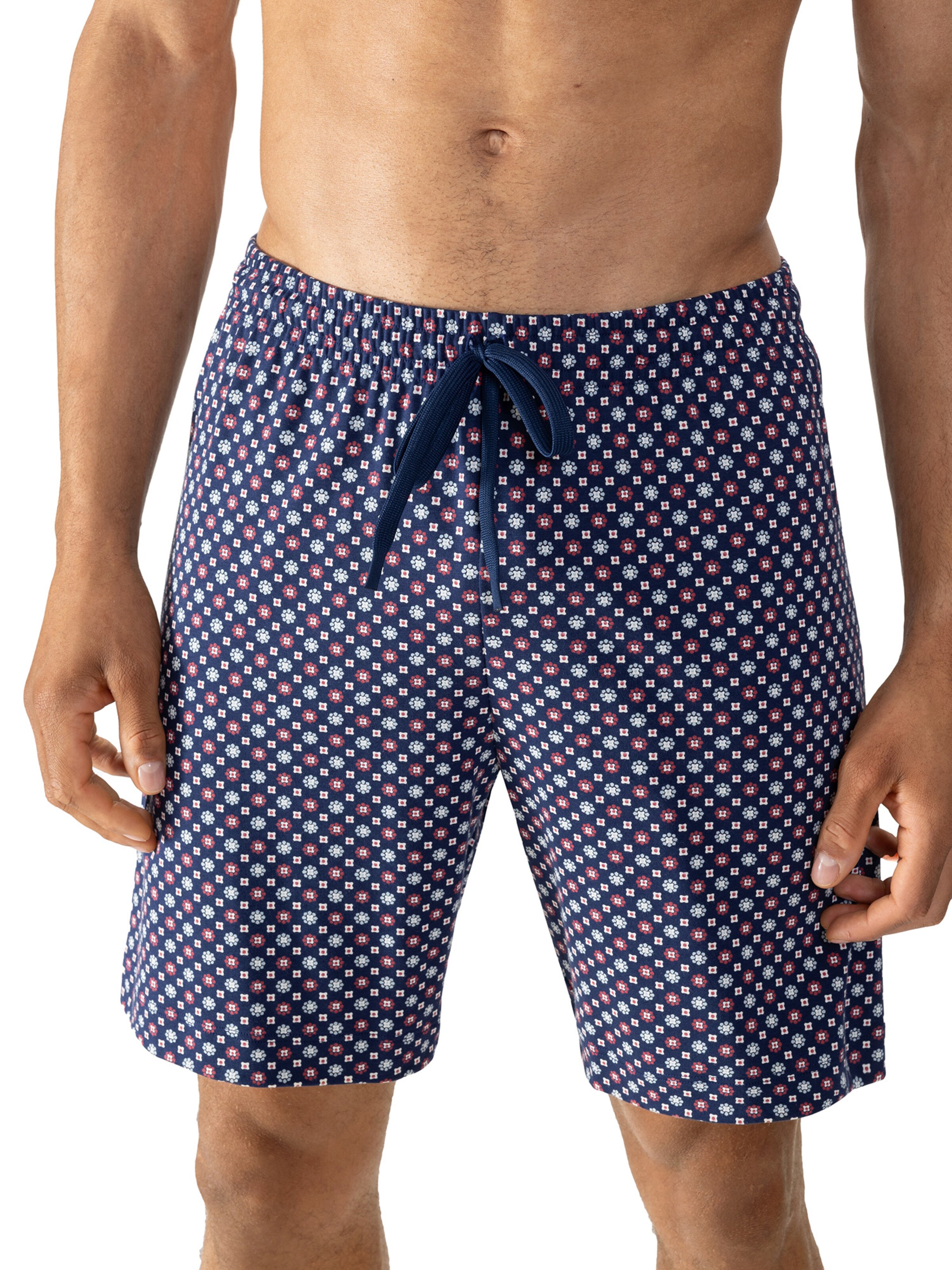 Mey Pyjamahose 'Tie Minimal' in Blau: Vorderseite