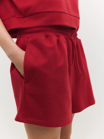 No Matter What Wide leg Trousers in Red: front