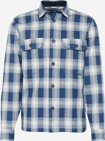 Coupe regular Chemise Lindbergh en bleu : devant