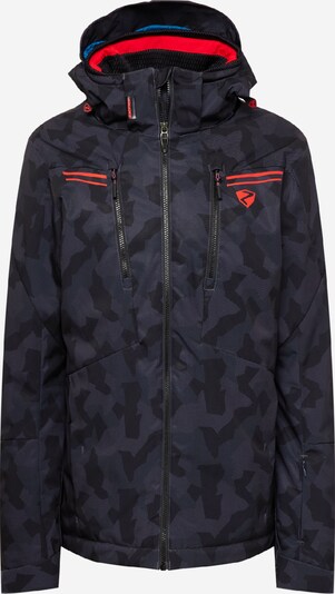 ZIENER Outdoor jacket 'TINTU' in Smoke grey / Neon orange / Black, Item view