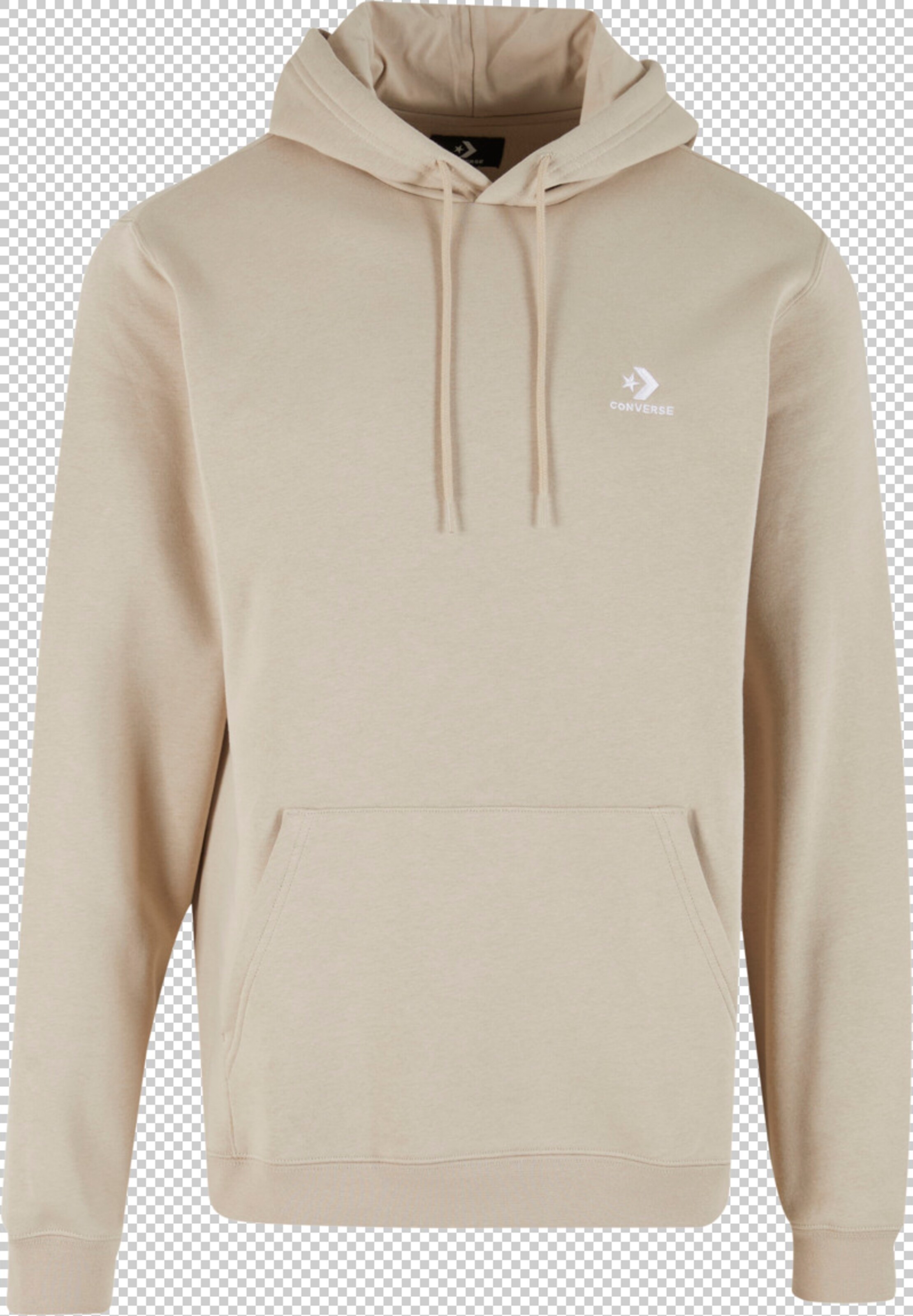 CONVERSE Sweatshirt ' Converse Embroidered Star Chevron Brushed Back Hoodie ' in Pink: front