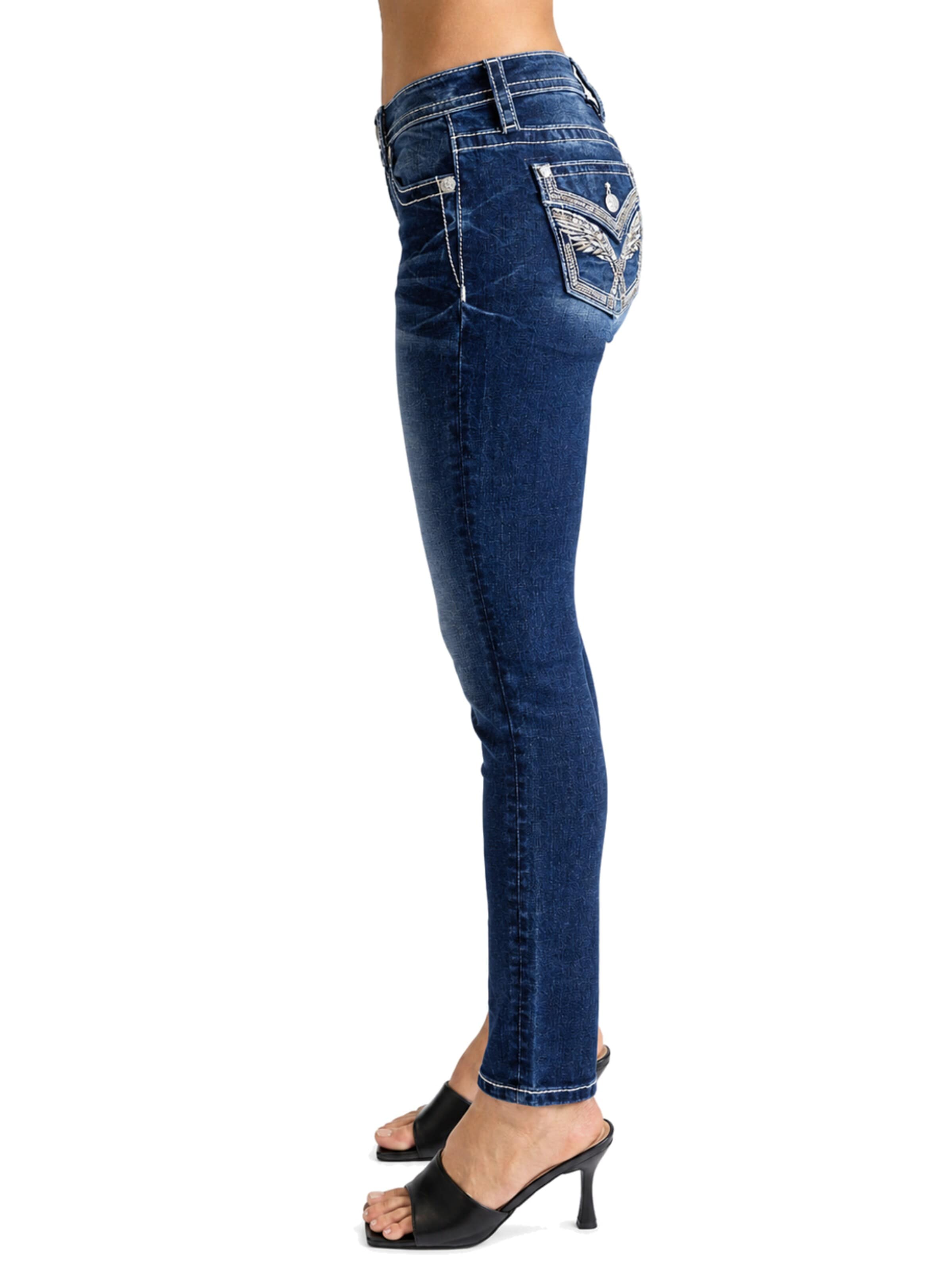 Miss Me - Skinny Vaquero 'D1104 Mid-Rise Skinny' en azul
