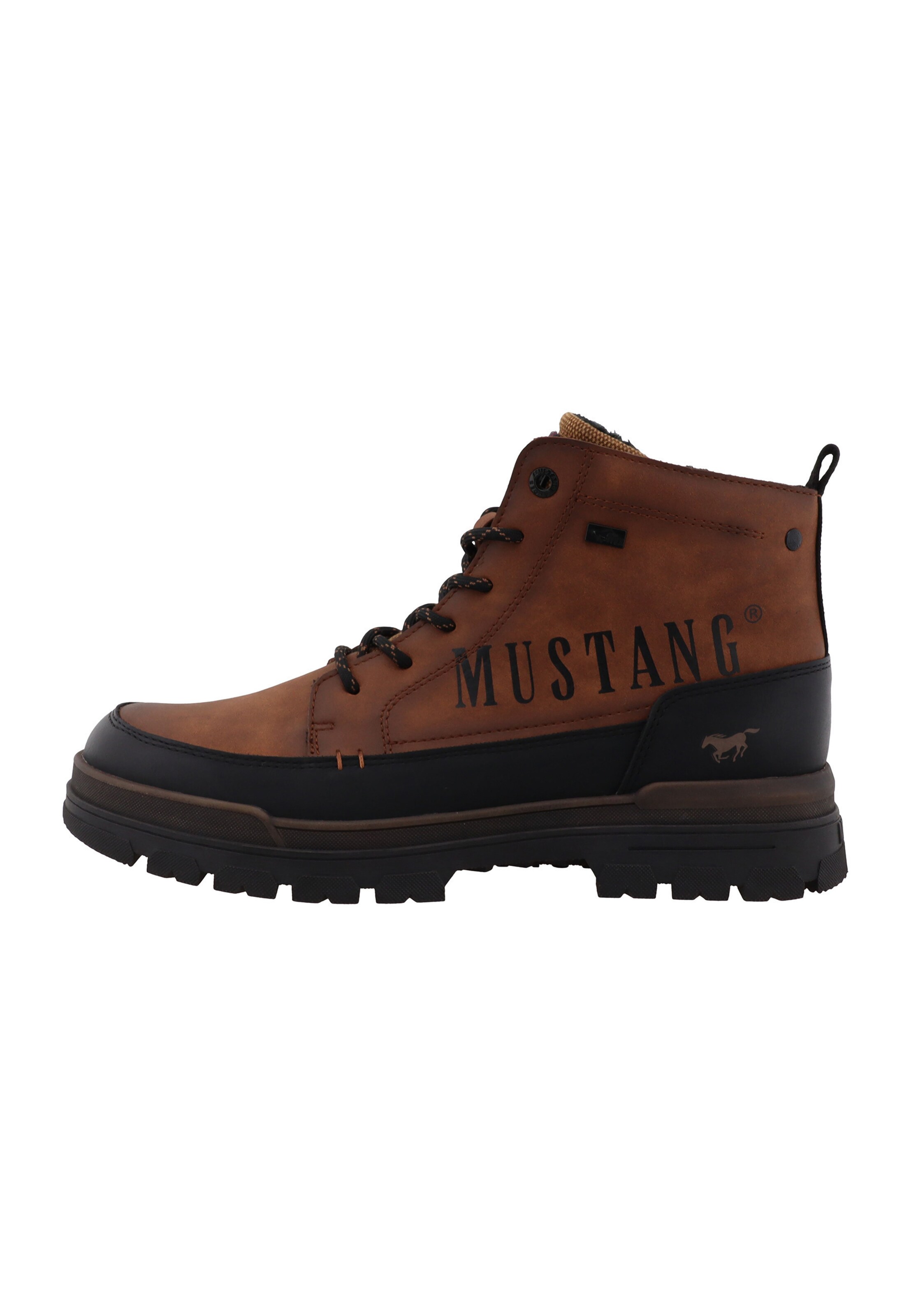 MUSTANG - Botas com atacadores em castanho