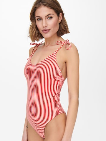 ONLYBustier Jednodijelni kupaći kostim 'Kitty' - crvena boja