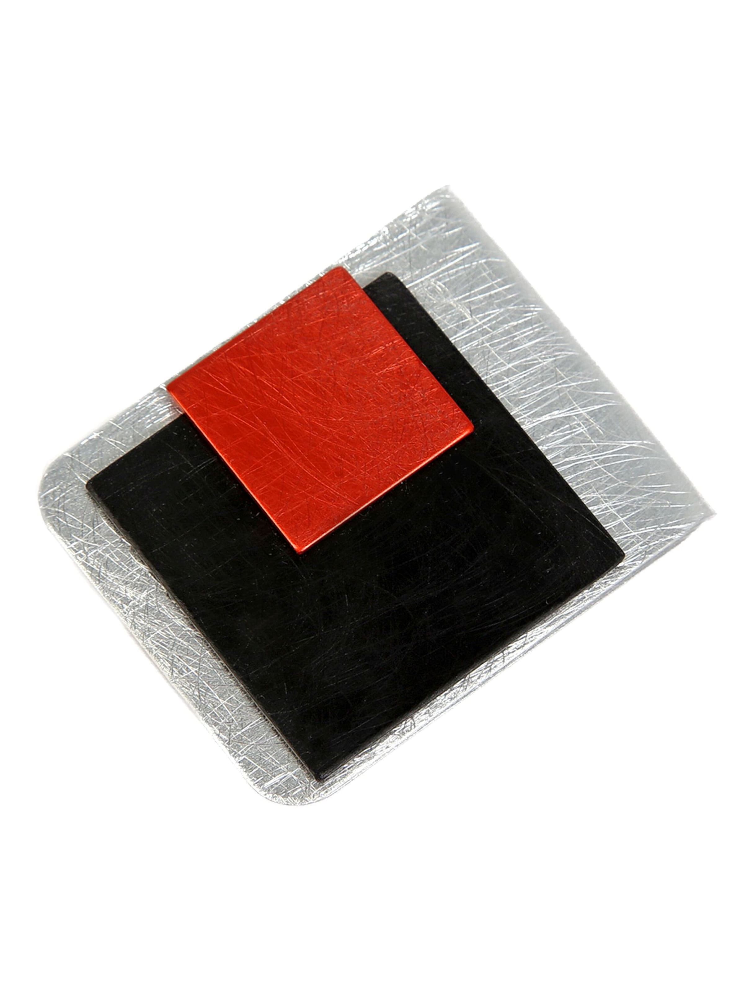 DeMarie Brooch in Red: front