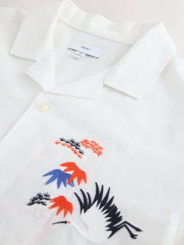 Next Regularny krój Koszula w kolorze biały