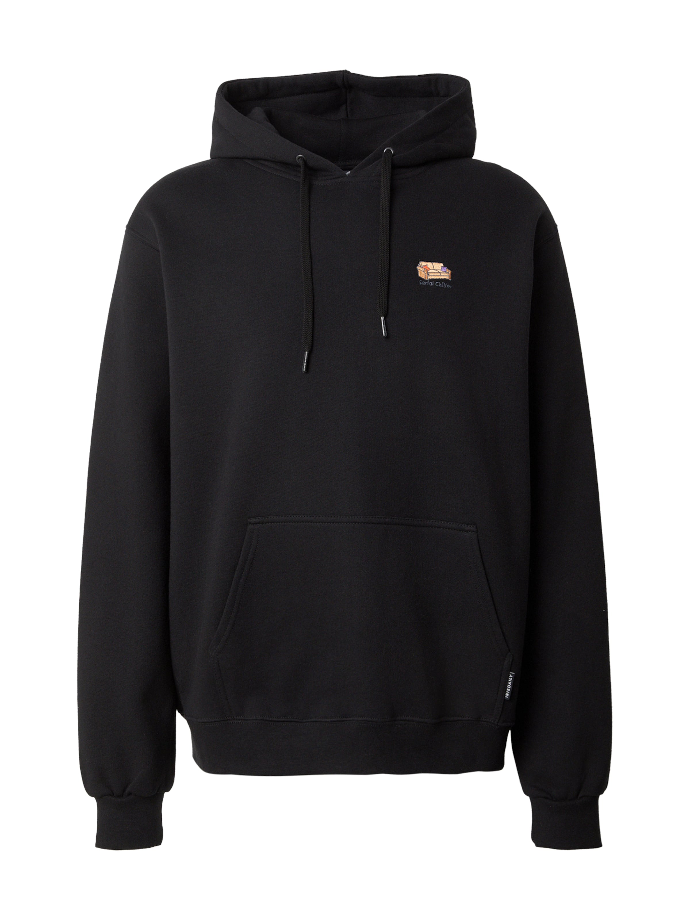 Iriedaily - Sudadera 'Serial Chiller' en negro: frente