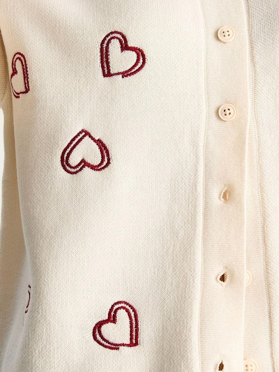 Bianco Lucci Strickjacke in rot / naturweiß, Produktansicht