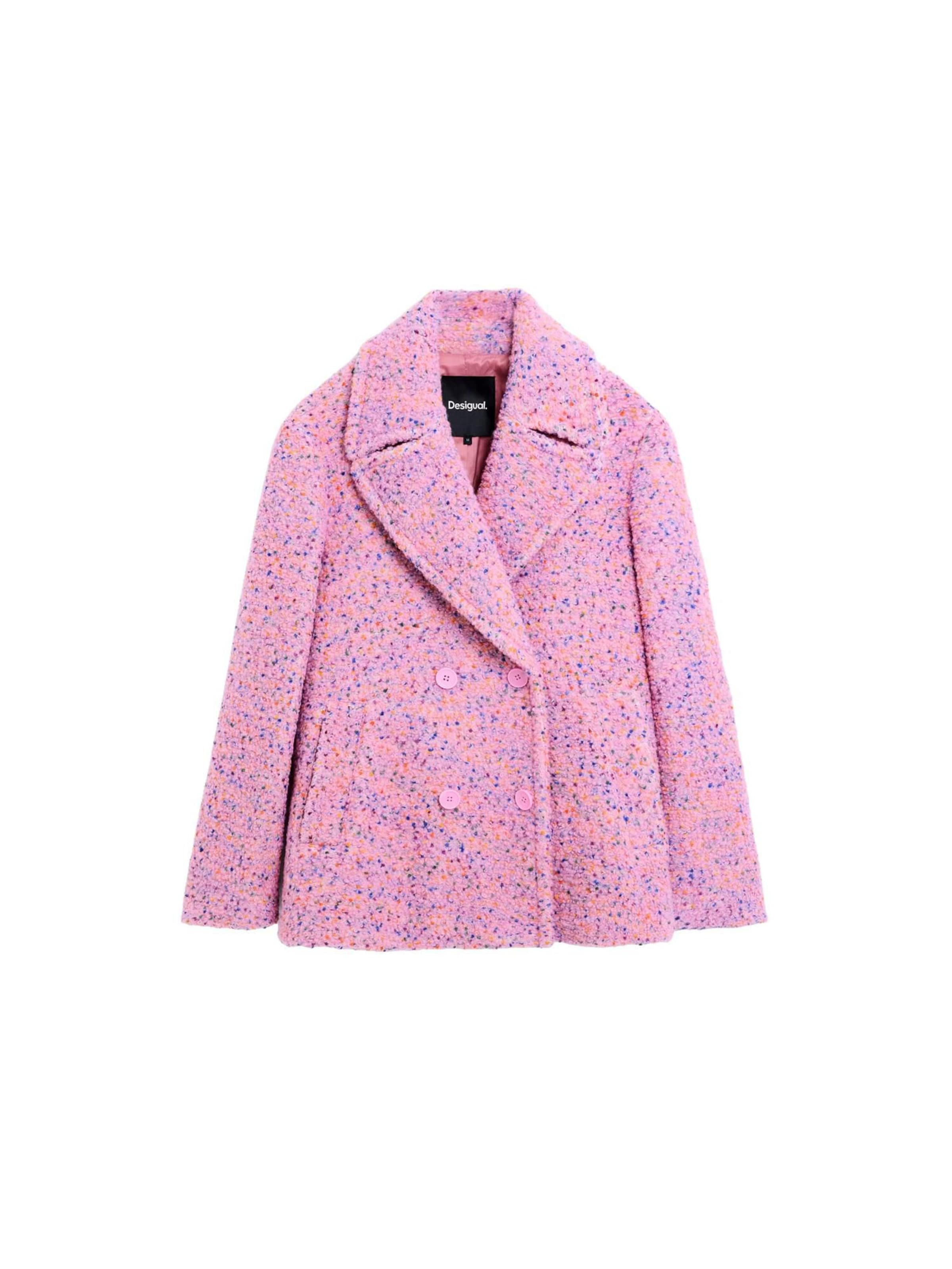 Desigual Přechodný kabát – pink: přední strana