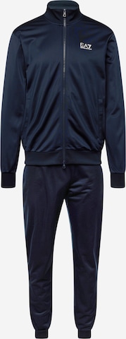 Survêtement EA7 Emporio Armani en bleu : devant