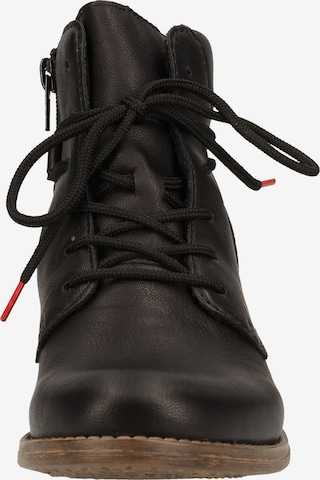 Rieker Lace-Up Ankle Boots in Black