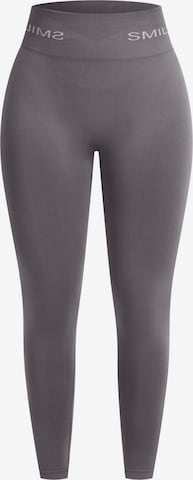 Smilodox Skinny Workout Pants 'Azura' in Grey: front
