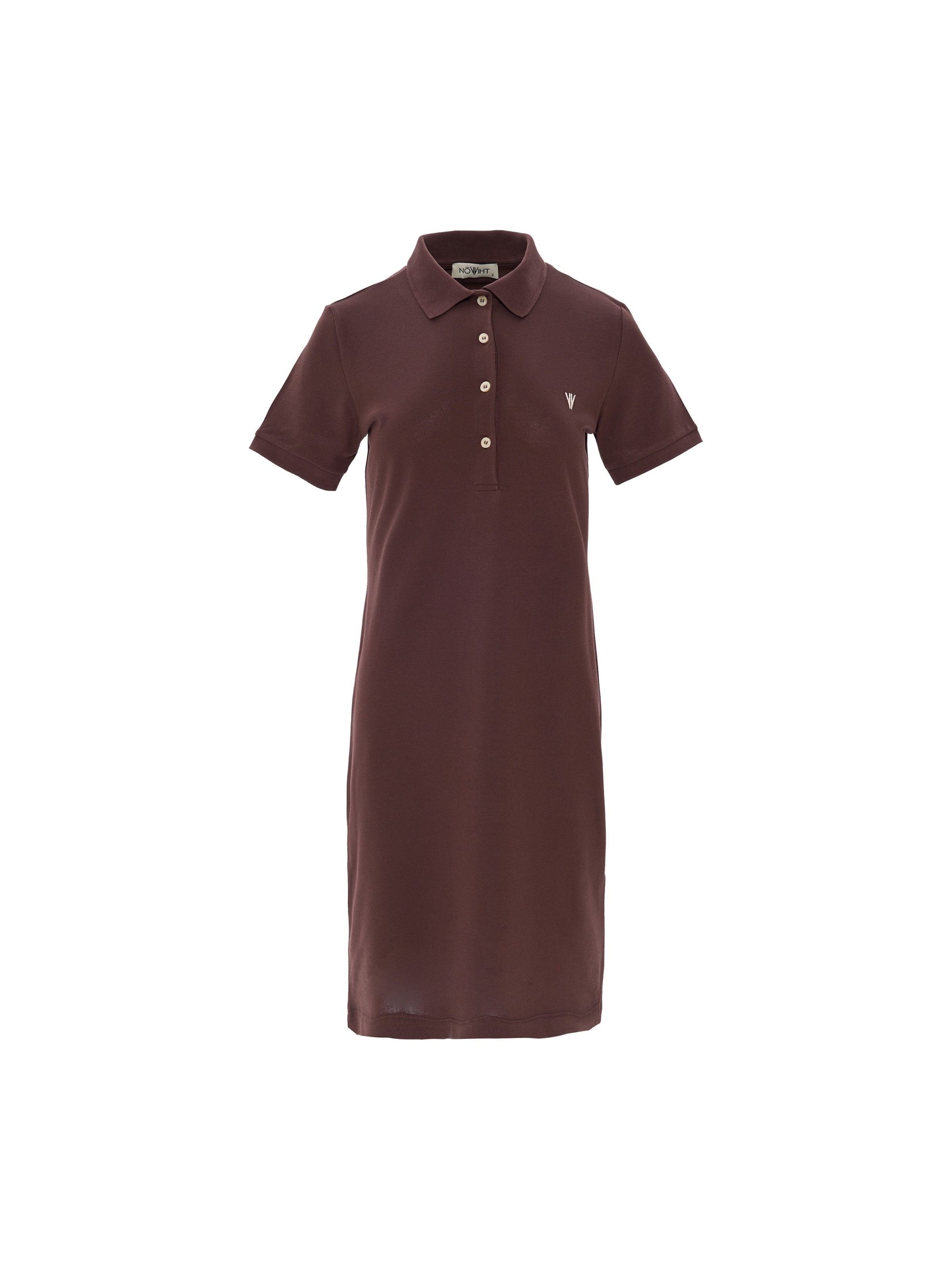 NOWIHT Kleid 'Leocadia'‌‌ in Braun: Vorderseite