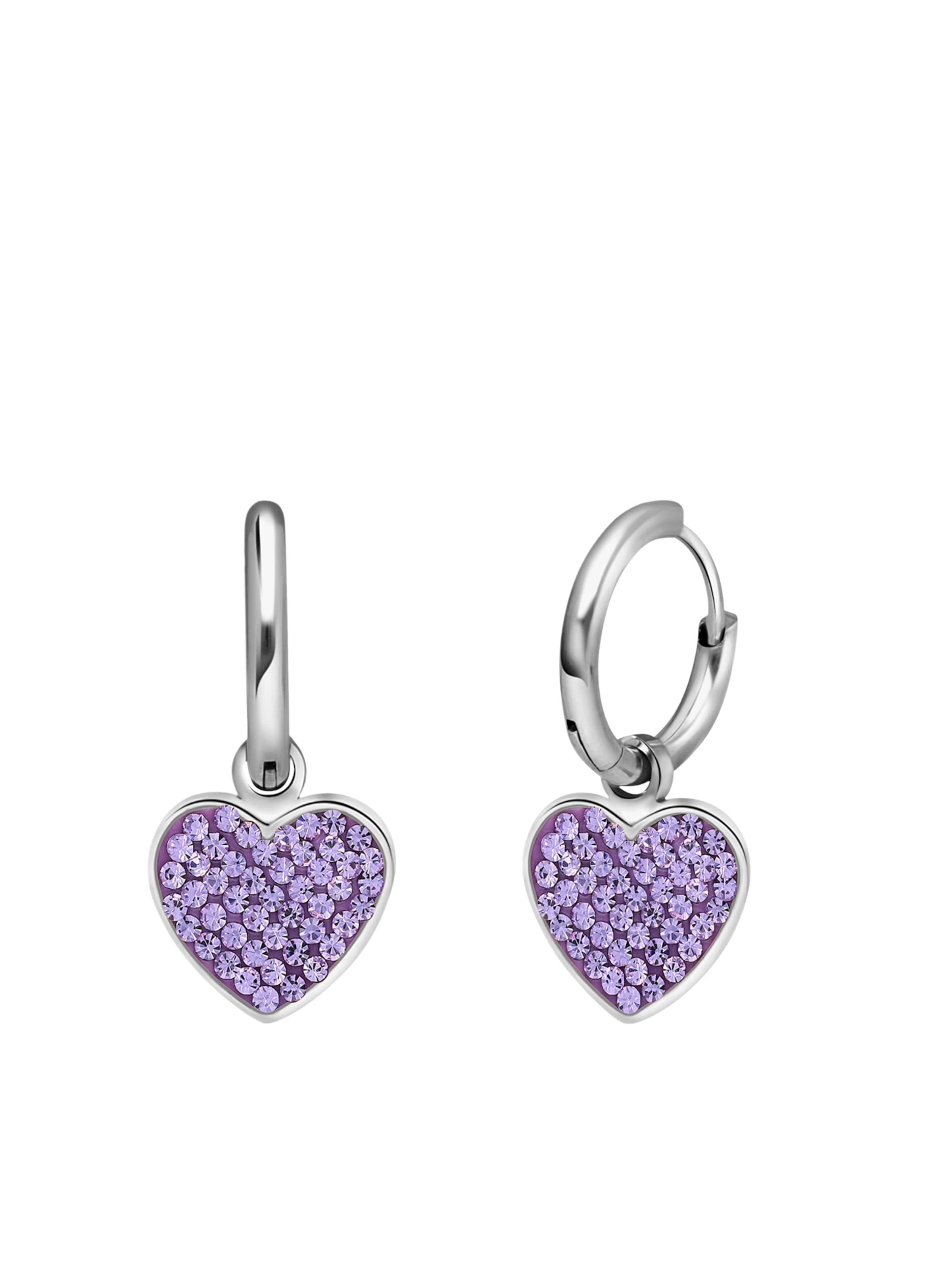 Boucles d'oreilles Lucardi en argent : devant