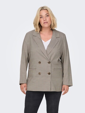 ONLY Carmakoma - Blazer 'Dita' en marrón: frente