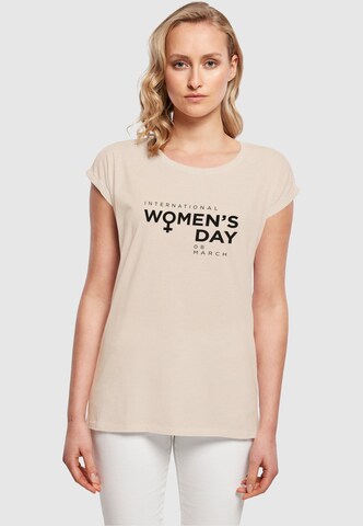 Merchcode Shirt 'WD - International Women's Day' in Beige: front