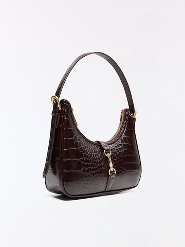 Borsa a spalla di Bershka in marrone: frontale