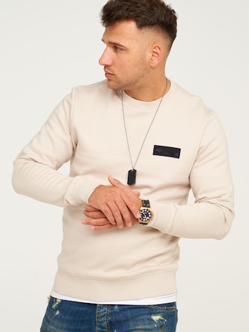 JACK JONES Sweatshirt 'JJCOPOPS'‌‌‌‌‌‌‌‌‌‌ in Beige: Vorderseite