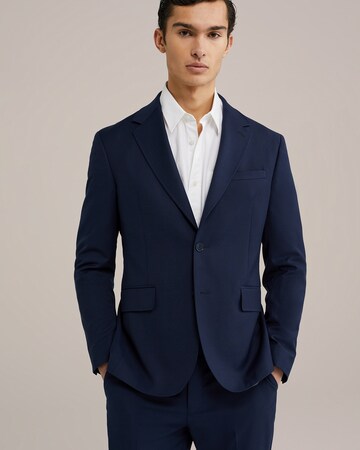 Coupe slim Veste de costume WE Fashion en bleu : devant