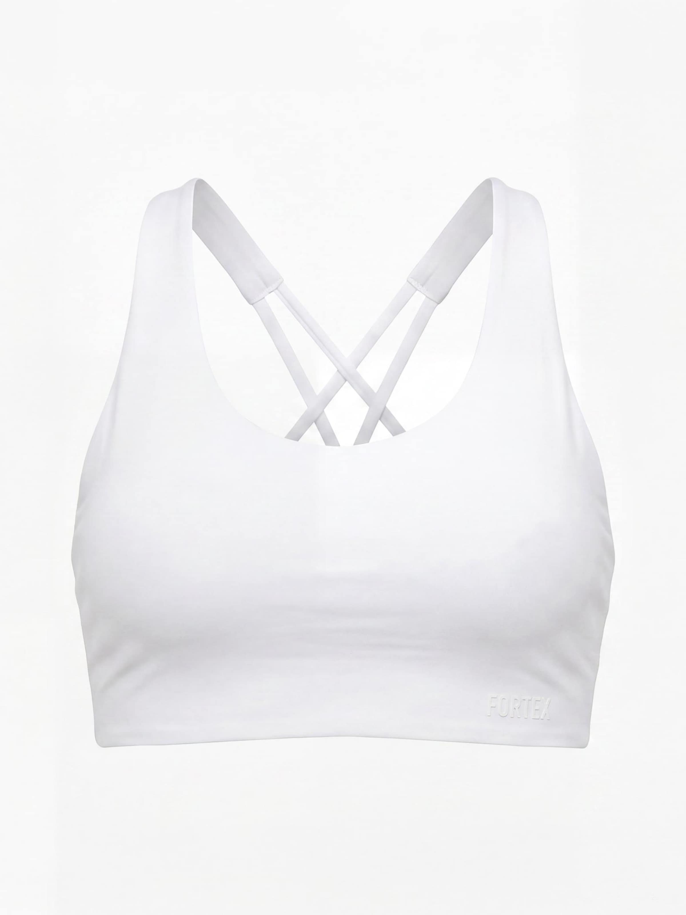 Fortex Fitness Classic Sports bra 'Everyday' in White: front