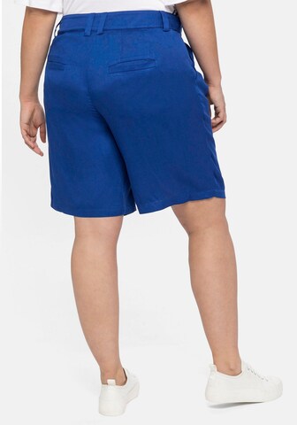 SHEEGO Loose fit Pleat-Front Pants in Blue