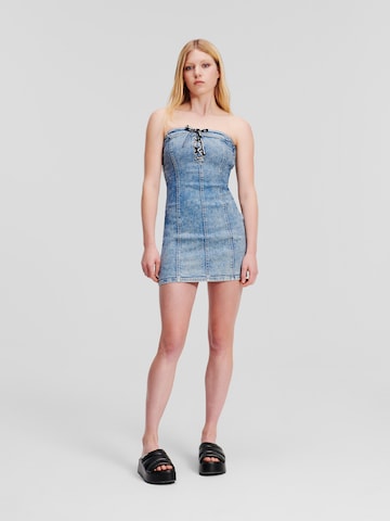 KARL LAGERFELD JEANS - Vestido em azul: frente