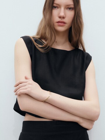 MANGO Top 'FRED' in Schwarz: Vorderseite