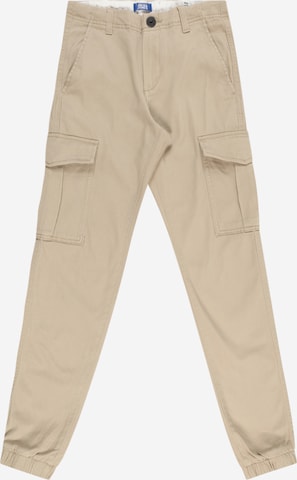 Effilé Pantalon 'Marco' Jack & Jones Junior en beige : devant