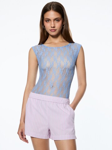 Pull&Bear Bodi majica | modra barva: sprednja stran