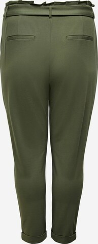 ONLY Carmakoma Tapered Pleat-Front Pants in Green
