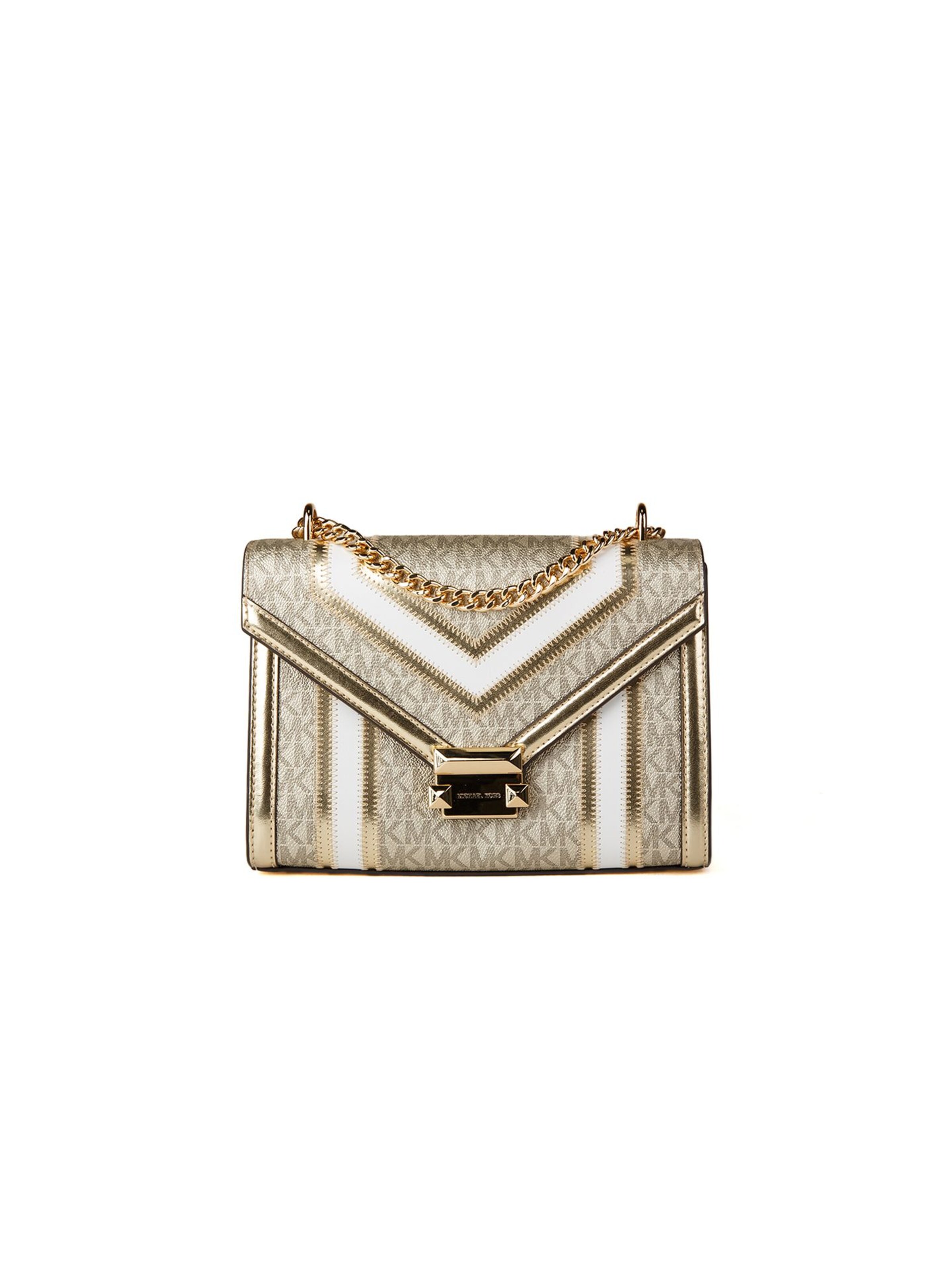 Michael Kors Schoudertas 'Whitney Medium Flap Chain Shoulder Bag' in One Size in de kleur Goud, Productweergave