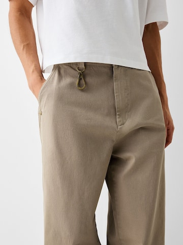 Wide leg Pantaloni di Bershka in beige
