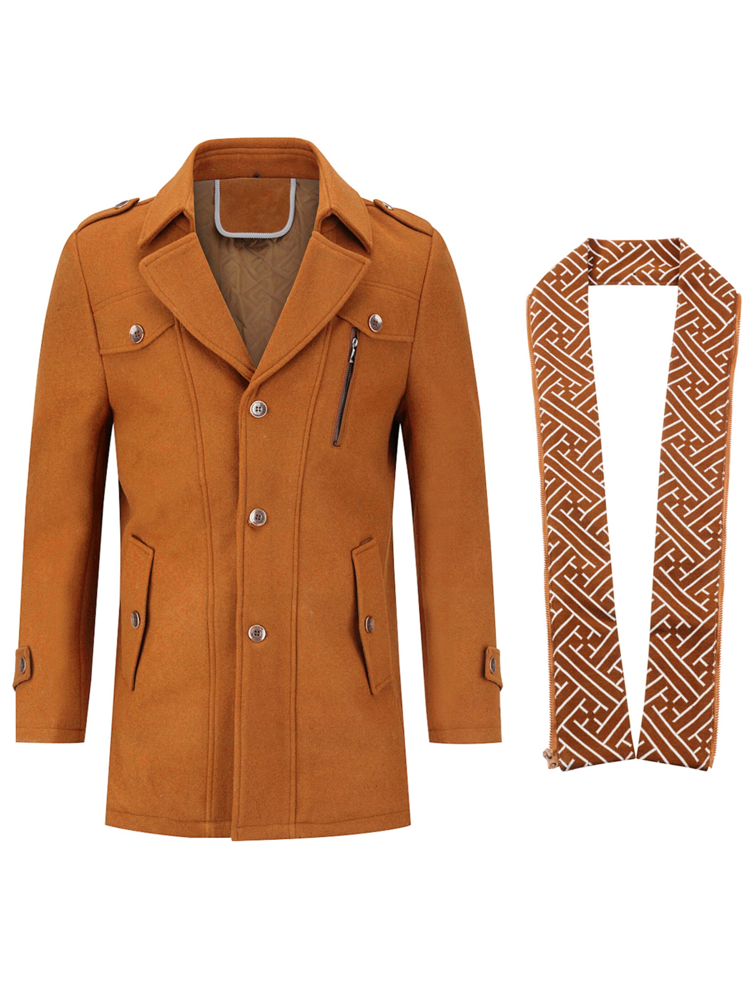 ALLTHEMEN Winter Coat 'Schneeruhe' in Beige