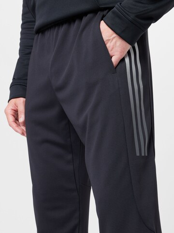 ADIDAS PERFORMANCE Tapered Workout Pants 'Run Icons' in Black