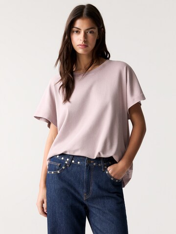 T-shirt Pull&Bear en rose : devant