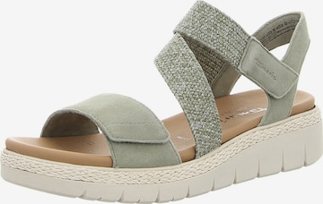 Tamaris - Sandalias en verde: frente