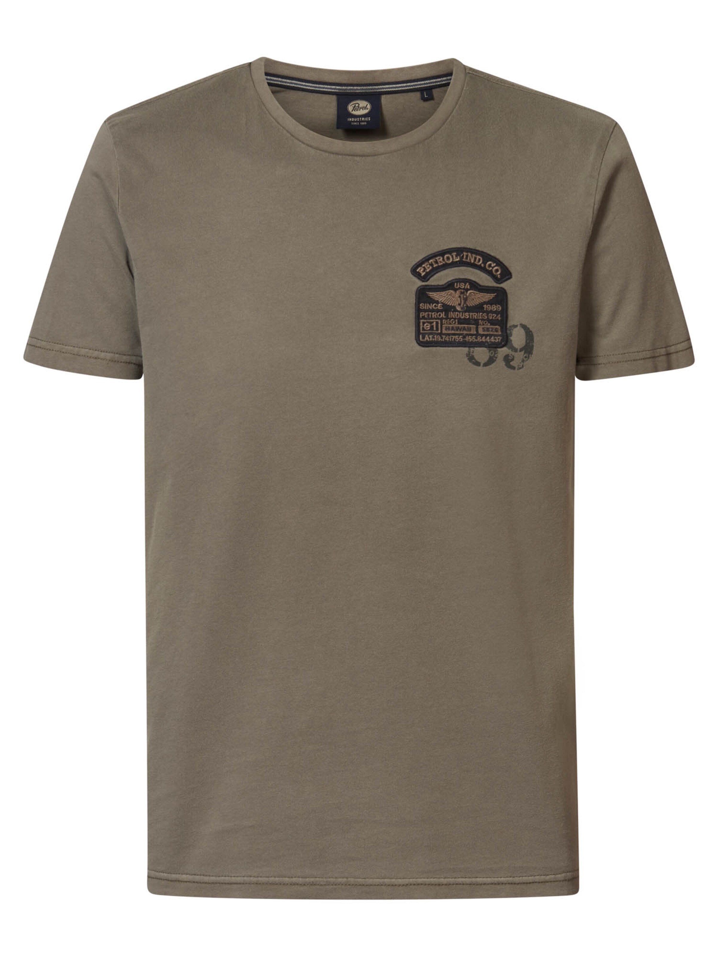 T-Shirt 'Palmetto' Petrol Industries en marron : devant