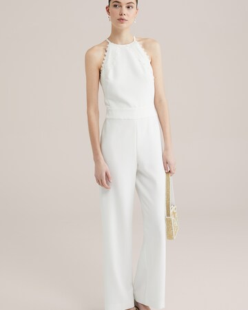 Tuta jumpsuit di WE Fashion in bianco: frontale