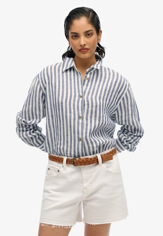 Superdry Blouse in Blauw: voorkant