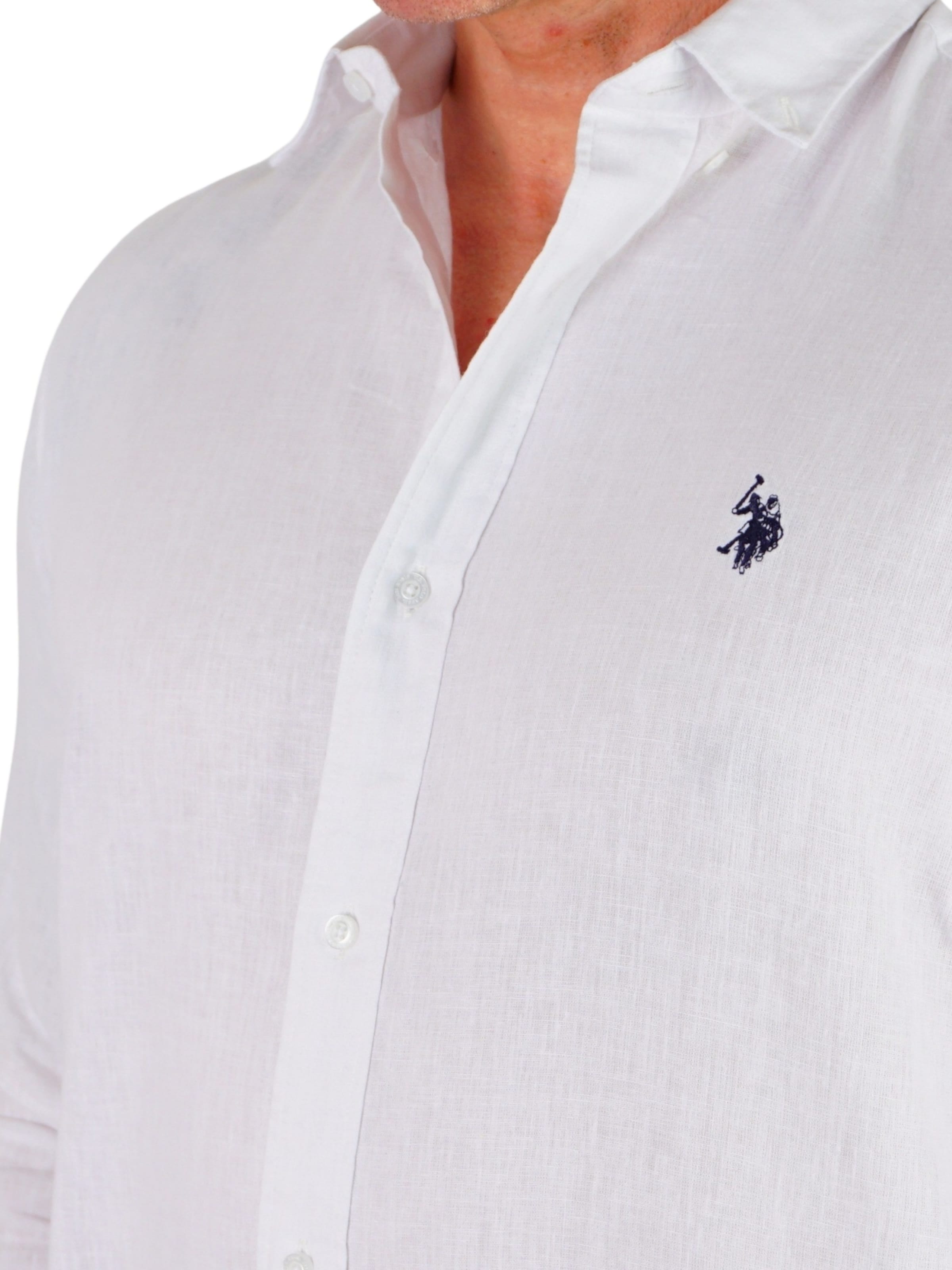 U.S. POLO ASSN. Regular Fit Skjorte i hvid